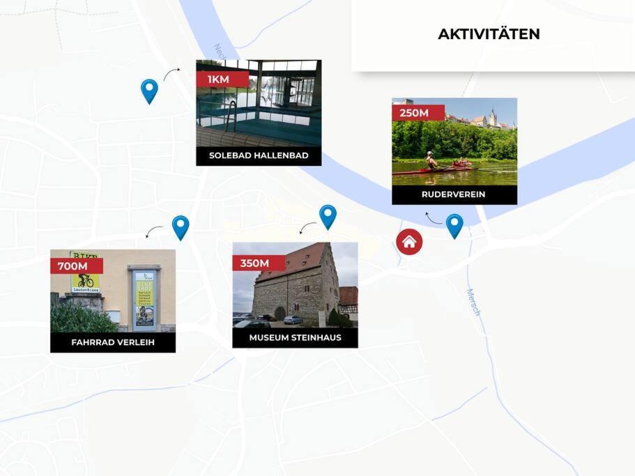 Charmante Wohnung Am Neckar Bad Wimpfen Esterno foto